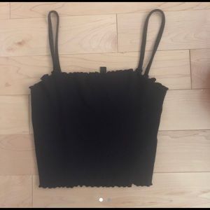 - Topshop Black Cropped Tank Top
